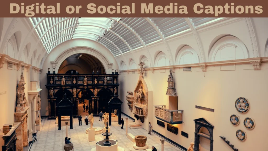 Digital or Social Media Captions about museum