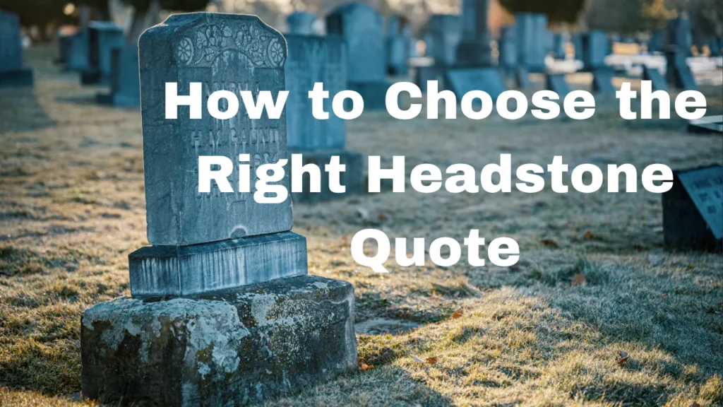 How to Choose the Right Headstone Quote